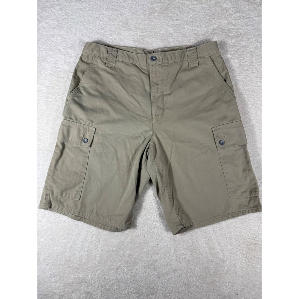 Calvin Klein twill Cargo Shorts Mens 36 Khaki Good Cotton‎ Utility Gorpcore Y2K